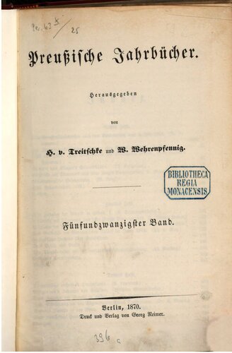 Preußische Jahrbücher