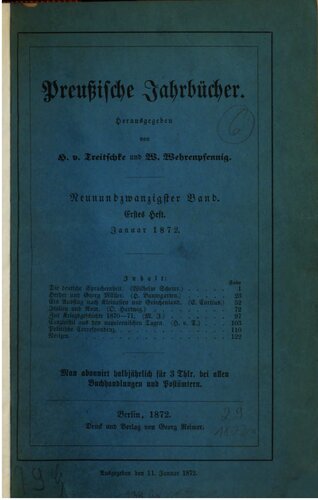 Preußische Jahrbücher