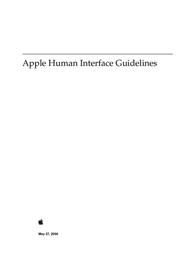 Apple Human Interface Guidelines