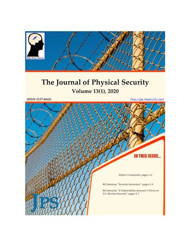 The Journal of Physical Security Volume 13 Issue 1 - JPS 13(1)