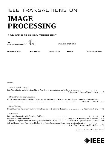 IEEE Transaction on Image processing (October)