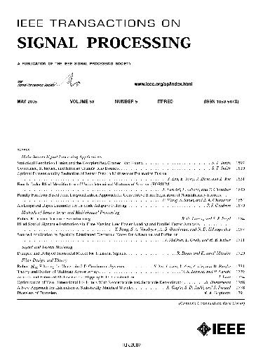 IEEE Transactions on Signal Processing (May 2005)