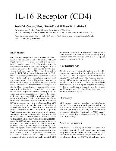 IL-16 Receptor (CD4)