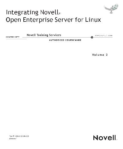 Integrating Novell Open Enterprise Server for Linux