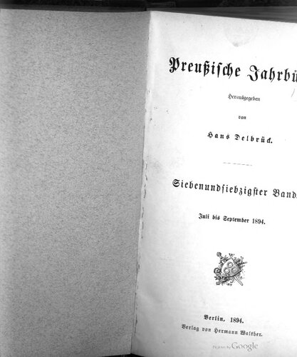 Preußische Jahrbücher