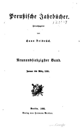 Preußische Jahrbücher