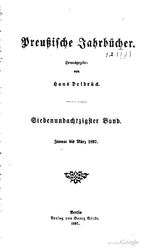 Preußische Jahrbücher