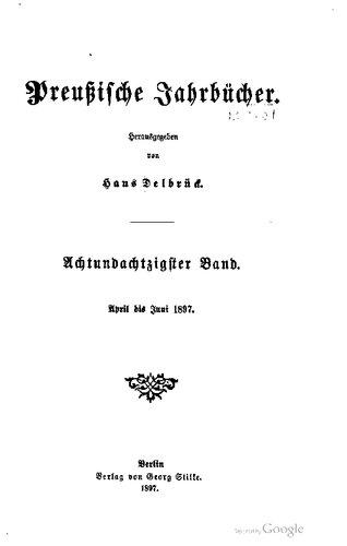 Preußische Jahrbücher