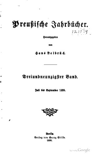 Preußische Jahrbücher