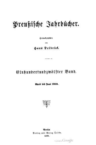 Preußische Jahrbücher