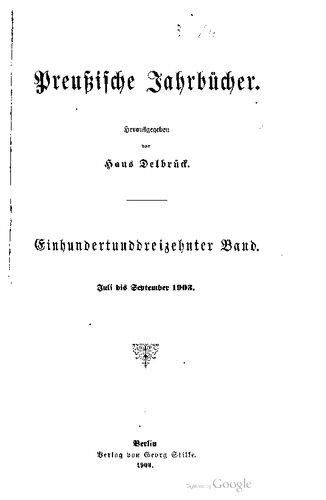 Preußische Jahrbücher