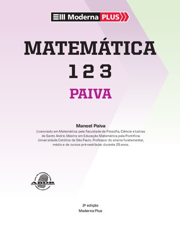 Matemática Paiva - Moderna plus