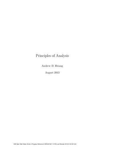 Principles of Analysis