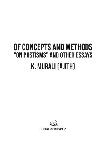 Of concepts and methods 