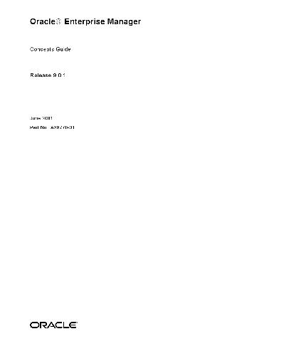 Oracle Enterprise Manager. Concepts Guide