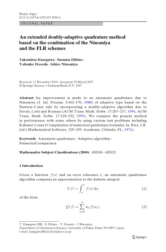 An extended doubly-adaptive quadrature method based on the combination of the Ninomiya and the FLR schemes