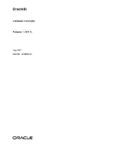 Oracle9i Database Concepts
