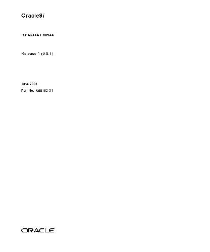 Oracle9i Database Utilities