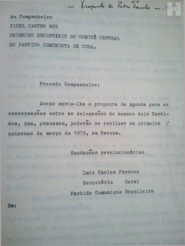 Carta a Fidel Castro