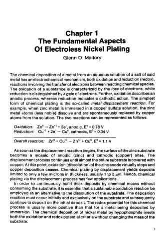 Electroless Plating: Fundamentals And Applications