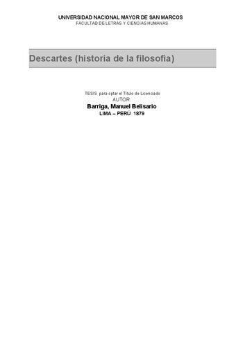 Descartes (historia de la filosofía)