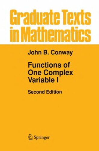 Functions of One Complex Variable I