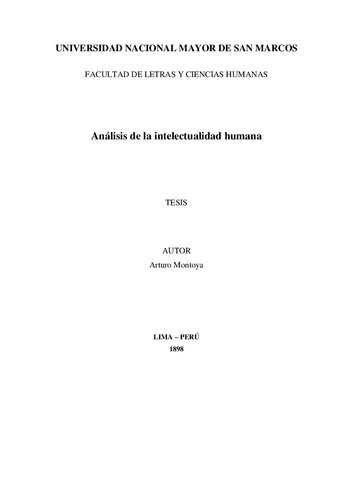 Análisis de la intelectualidad humana