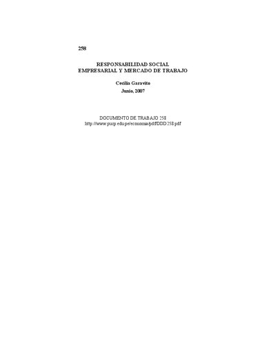 Responsabilidad empresarial y mercado de trabajo