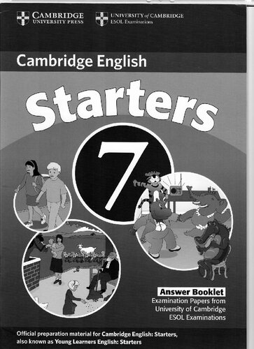 Cambridge Young Learners English Tests 7 Starters Answer Booklet: Examination Papers from University of Cambridge ESOL Examinations