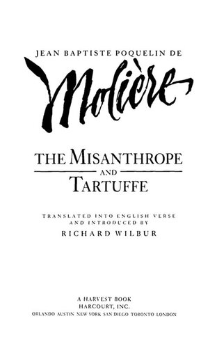 The Misanthrope And Tartuffe, By Molière