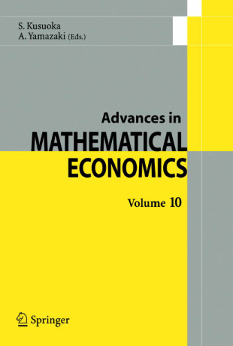 Advances in Mathematical Economics. Vol, 10