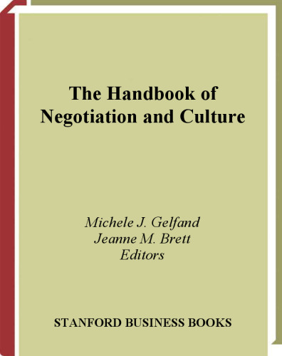 The Handbook of Negotiation and Culture