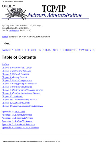 TCP/IP Network Administration