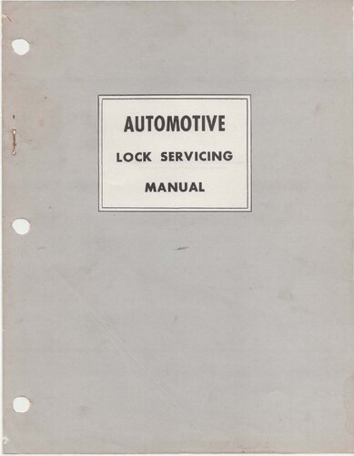 Automotive Lock Servicing Manual