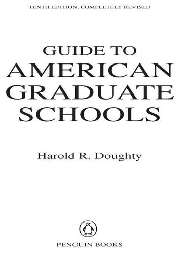 Guide to American Graduate Schools