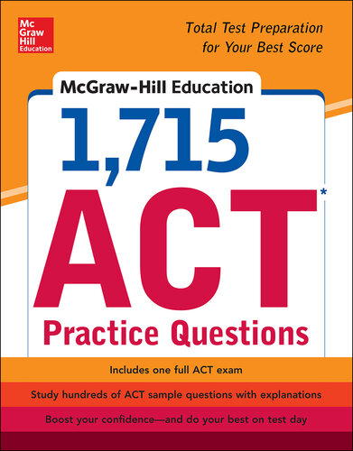 McGraw-Hill Education 1,715 ACT Practice Questions