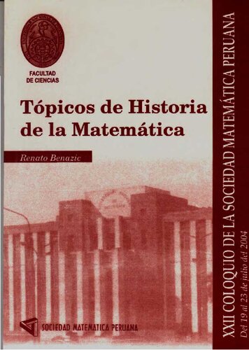 Tópicos de historia de la matemática