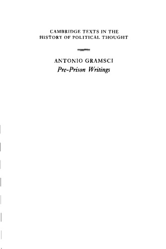 Gramsci: Pre-Prison Writings 