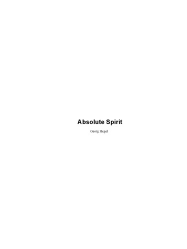 Absolute Spirit