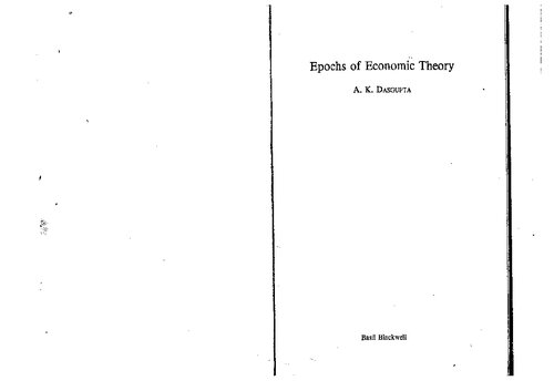 Epochs of Economic Theory