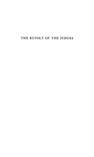 The Revolt of the Judges: The Parlement of Paris and the Fronde, 1643-1652