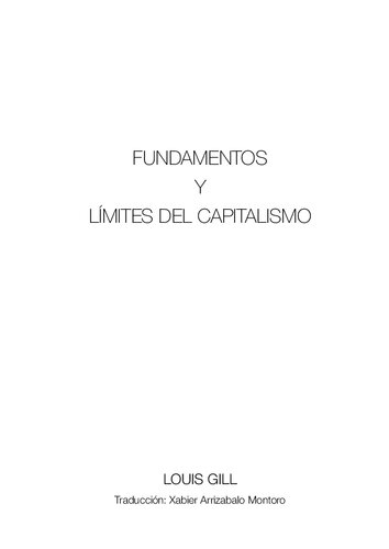 Fundamentos y límites del capitalismo