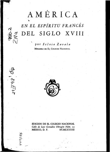 América en el espiritu francés del siglo XVIII