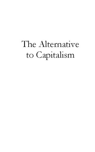 The Alternative to Capitalism