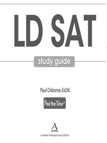 LD SAT Study Guide: Test Prep and Strategies for Students with Learning Disabilities