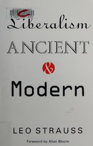 Liberalism Ancient and Modern