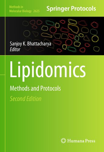 Lipidomics: Methods and Protocols