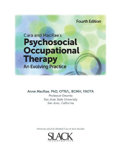 Cara and Macrae's Psychosocial Occupational Therapy: An Evolving Practice