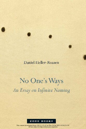 No One’s Ways: An Essay on Infinite Naming