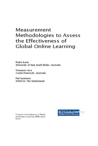 Measurement Methodologies to Assess the Effectiveness of Global Online Learning